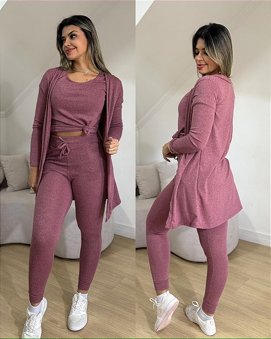 Conjunto 3 peças Rosa