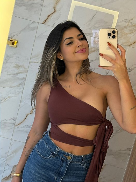 Cropped Maria Marrom