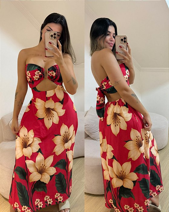 Vestido Amélia Flores Estampado