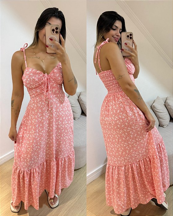 Vestido Aurora Salmão