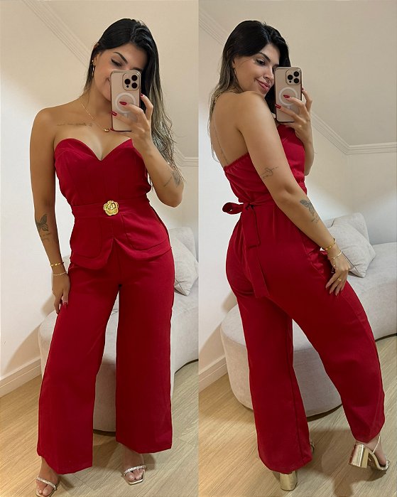 Macacão Lara Vermelho