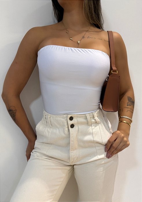 Body Tomara que Caia Branco