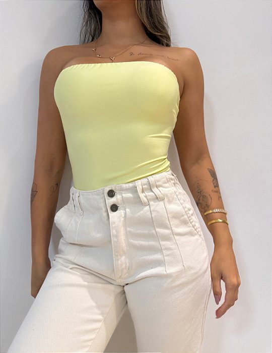 Body Tomara que Caia Amarelo
