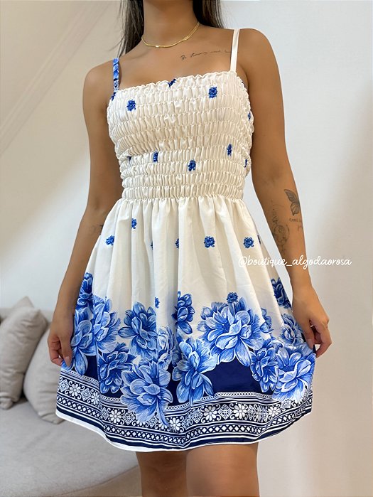 Vestido Ariane Flor Azul 2