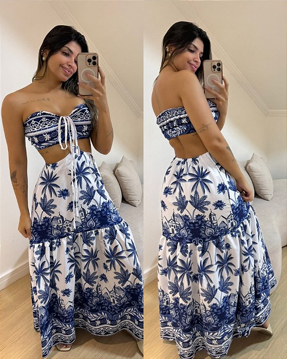 Vestido Lily Azul Coqueiro