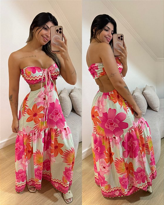 Vestido Lily Flores Pink