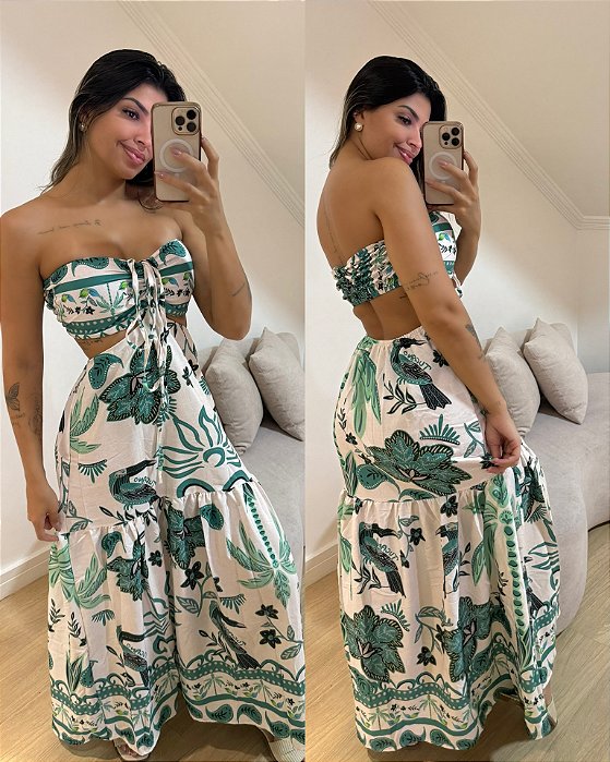 Vestido Lily Verde Flores