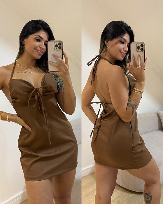 Vestido Fabi Marrom