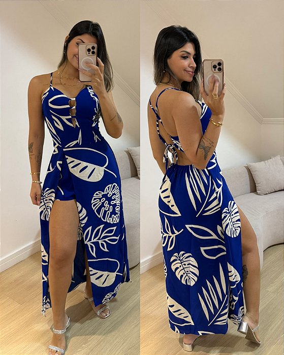 Vestido Elô Azul Estampa