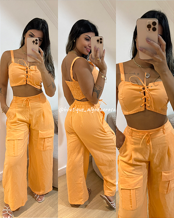 Conjunto Jaque Laranja