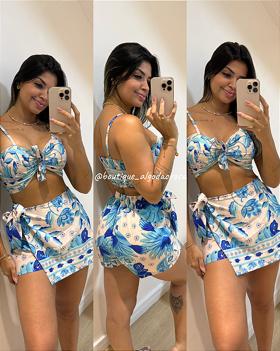 Conjunto Nany Estampa Azul