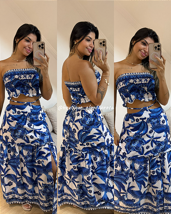 Conjunto Dandara Estampa Azul 1