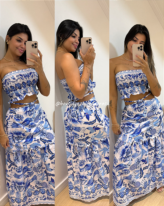 Conjunto Dandara Estampa Azul 2
