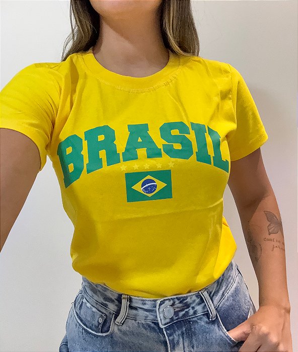 T-shirt Brasil Amarela