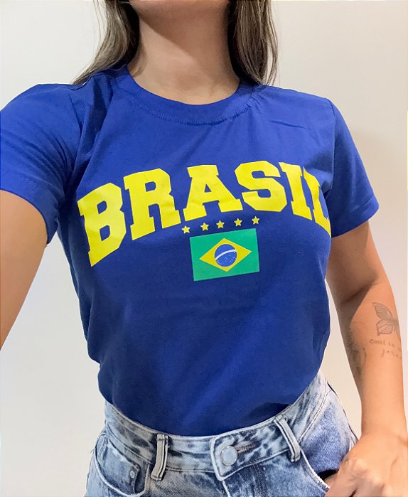 T-shirt Brasil Azul