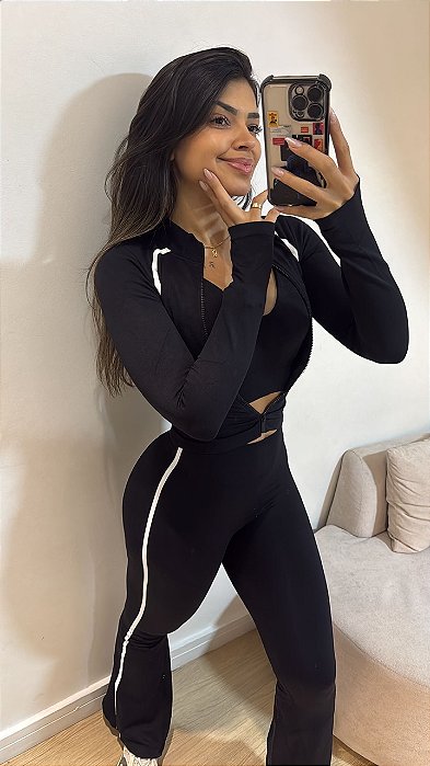 Conjunto 3 peças Preto