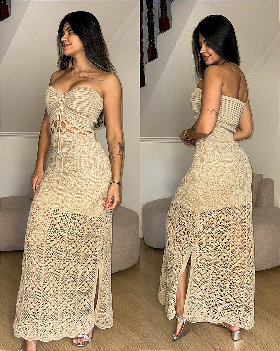 Vestido Tawane Bege