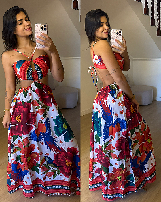 Vestido Pérola Flores