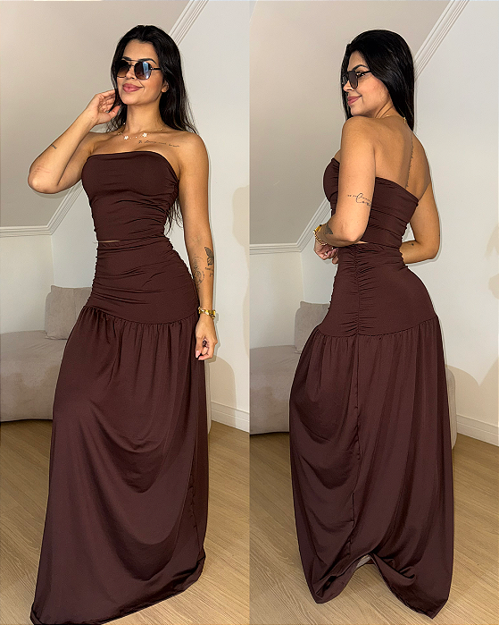 Conjunto Catrina Marrom