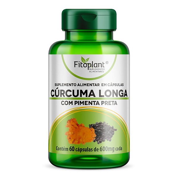 Cúrcuma c/ Pimenta 60caps 600mg Fitoplant