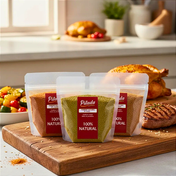 Kit Tempero Natural para Legumes + Tempero Natural para Carnes + Temperos Natural para Aves