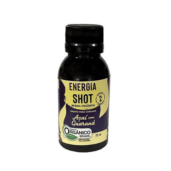 ENERGIA - SHOT ORGÂNICO - AÇAÍ com GUARANÁ - 70 ml