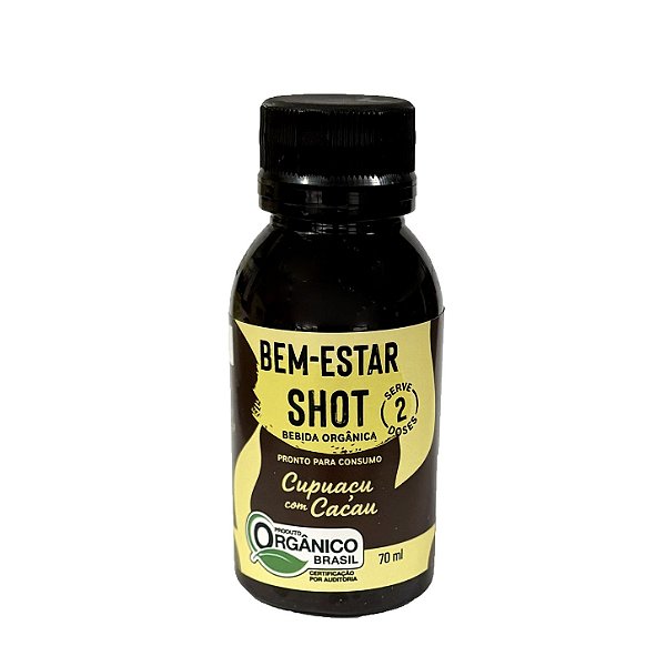 SHOT ORGÂNICO BEM ESTAR- CUPUAÇU com CACAU - 70 ml