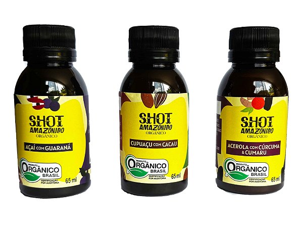 TRIO SHOT AMAZÔNICO ORGÂNICO - 3 x 65 ml