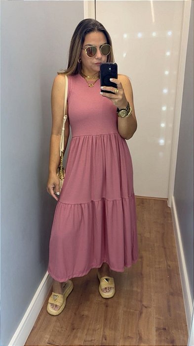 Vestido Ribana Canelado