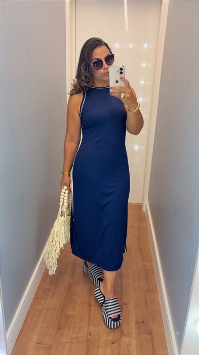 Vestido Basic friso