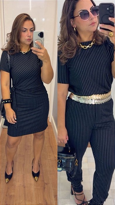 Vestido Risca de Giz
