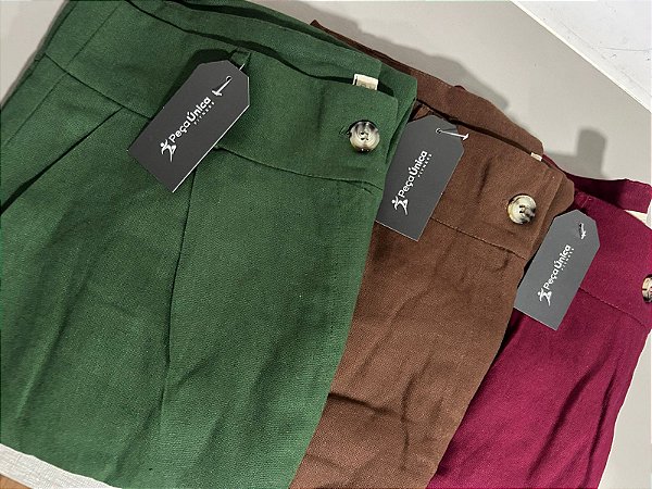 Calça Pantalona em linho