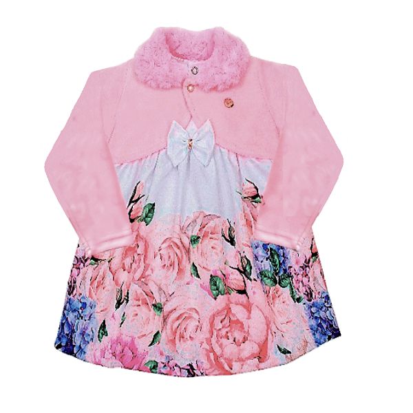 vestido bebe com bolero