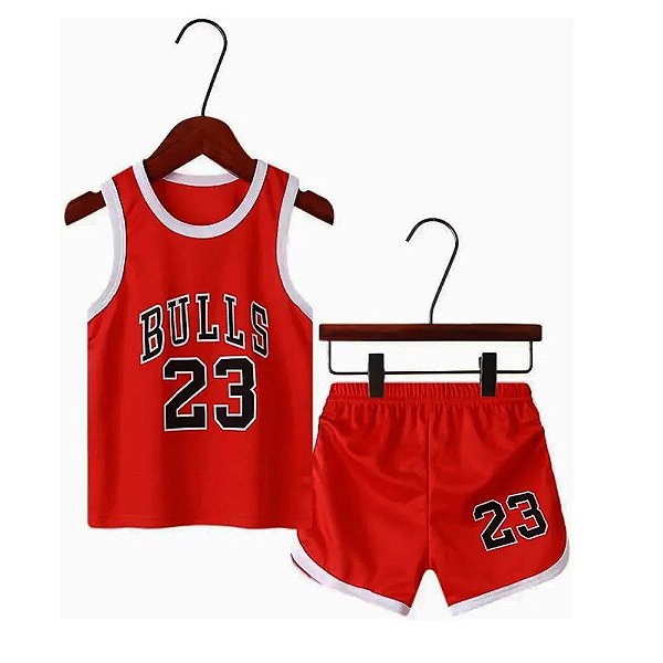 Conjunto Infantil Uniforme Basquete Bulls - DuBaby- A loja do seu bebê