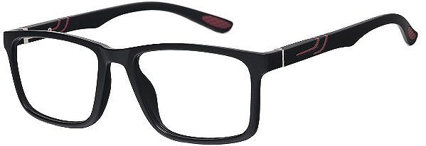 Armação Óculos Receituário Cutlass AT 1085 Preto/Vermelho