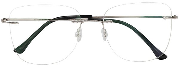 Armação Óculos Receituário AT 610 Prata Titanium