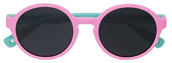 Óculos De Sol Flexível Silicone Infantil AT 8143 Rosa Bebê/Verde (05 A 10 Anos)