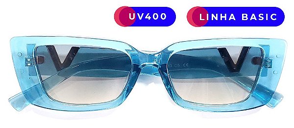 Óculos de Sol Feminino AT 211283 Azul Transparente