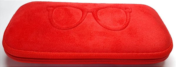 Case Estojo para Óculos Receituário Com Zíper 01 Vermelho