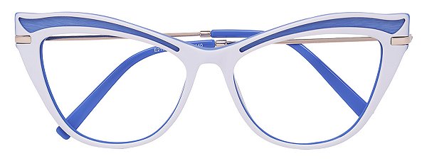 Armação Óculos Receituário Oslo Branco/Azul