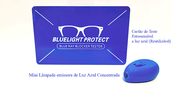 Cartão + Luz Azul - Teste De Proteção Para Óculos Anti Luz Azul
