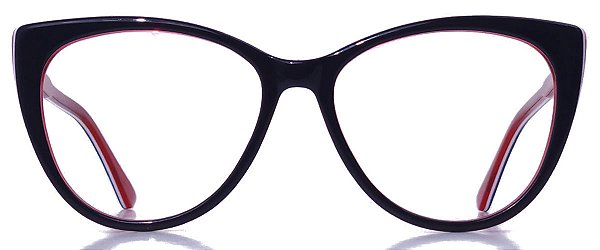 Armação Óculos Receituário Frazer Vermelho/Azul