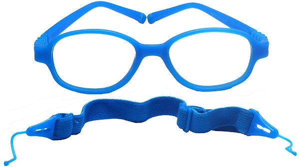 Armação Flexível infantil TIPO Miraflex AT 6037 Azul Turquesa (01 a 03 anos)