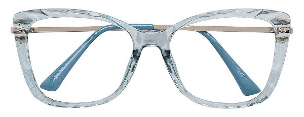 Armação Óculos Receituário AT 6029 Azul Transparente Mosaico