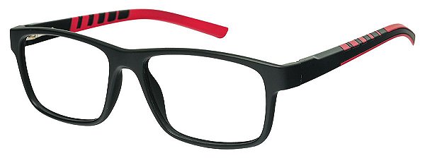 Armação Óculos Receituário AT 1065 Preto/Vermelho