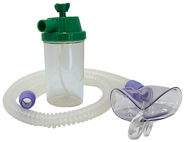 Conjunto Nebulização Continua Oxigênio com Traqueia em Silicone e Mascara Adulto