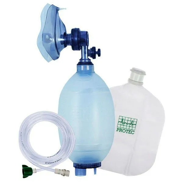 Reanimador Manual Adulto em Silicone Autoclavável 121° AMBU Com Reservtório