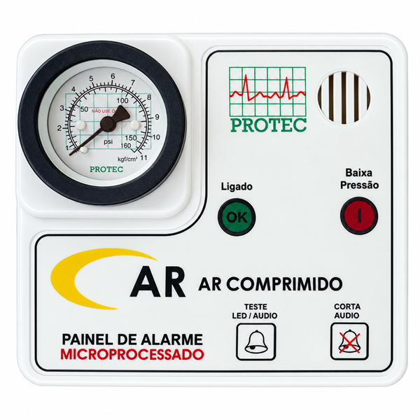 Painel de Alarme para Rede de Gases – Ar Comprimido