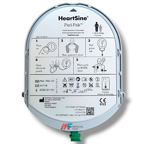 Cartucho Eletrodos com Bateria Padpak Heartsine Adulto