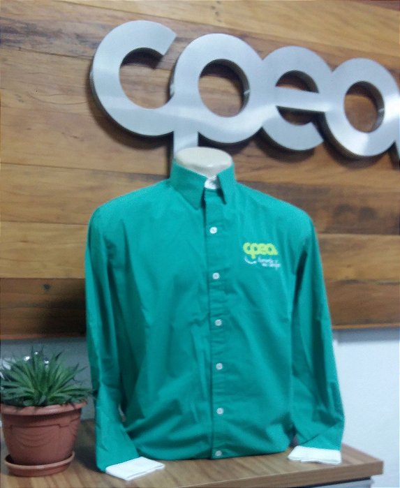 camisa social verde bandeira